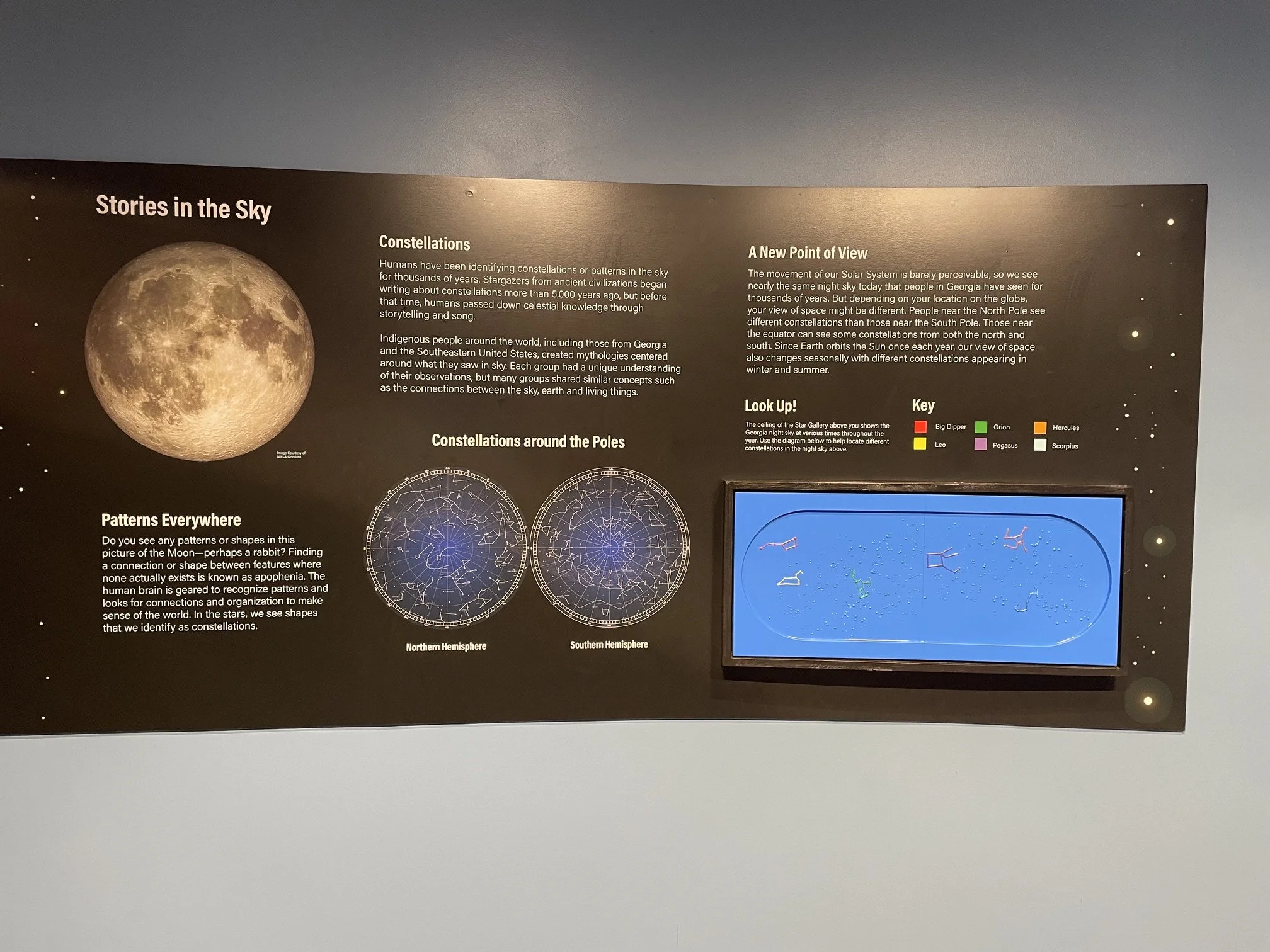Our Place in the Cosmos exhibit panels.
Image Credit: Bobbi Hohmann