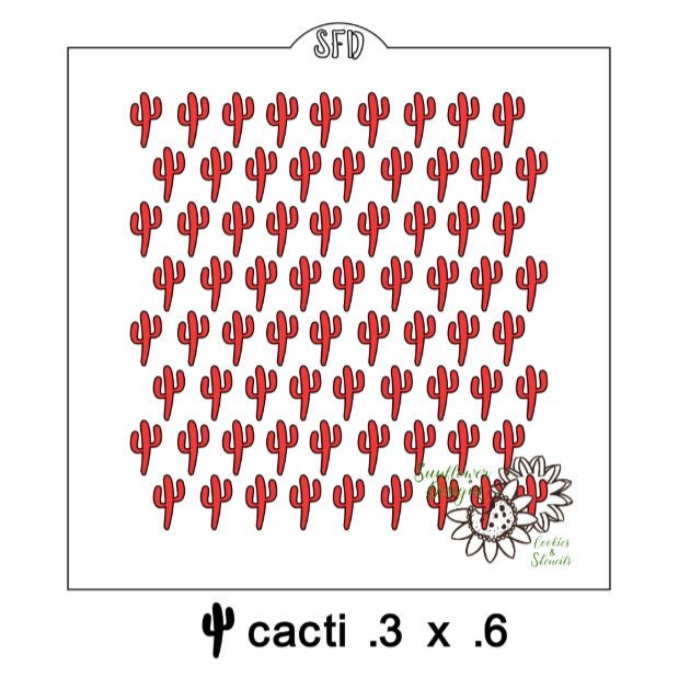 Multiple Cactus Stencil