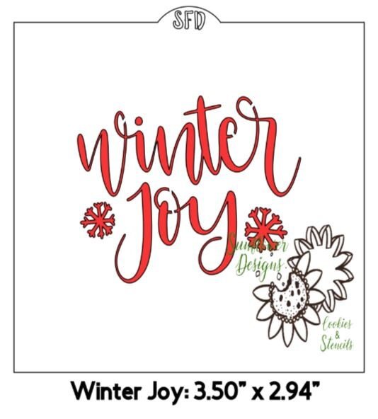 Winter Joy Cookie Cutter & Stencil Set Option