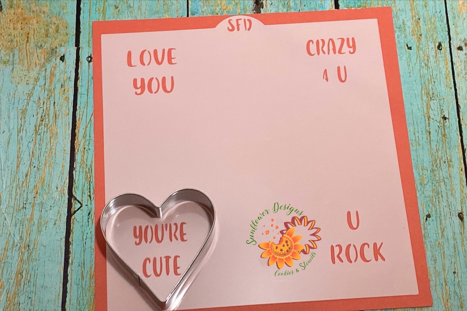 Conversation Hearts Stencil