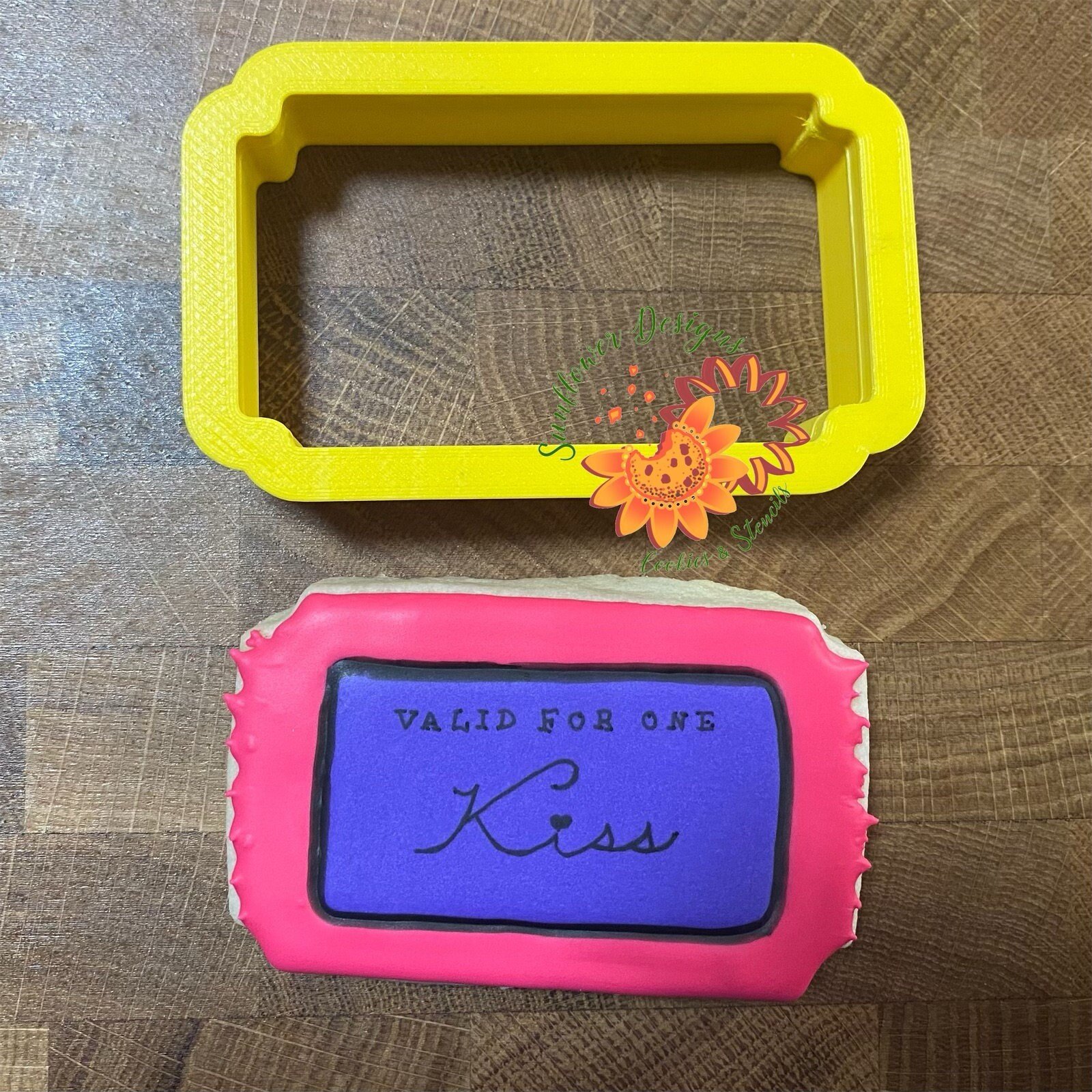 Ticket "Valid For Kiss" Cookie Cutter