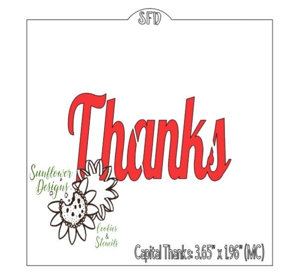 Capital Thanks Cookie Cutter & Stencil Set