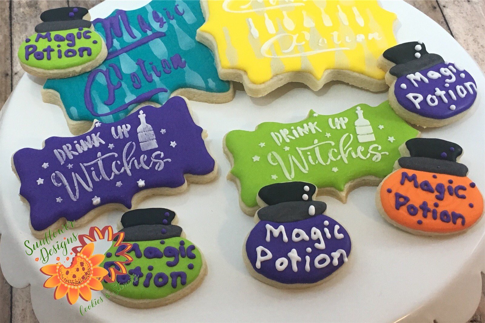 2-Part Magic Potion and Large Potion Bottles Stencil