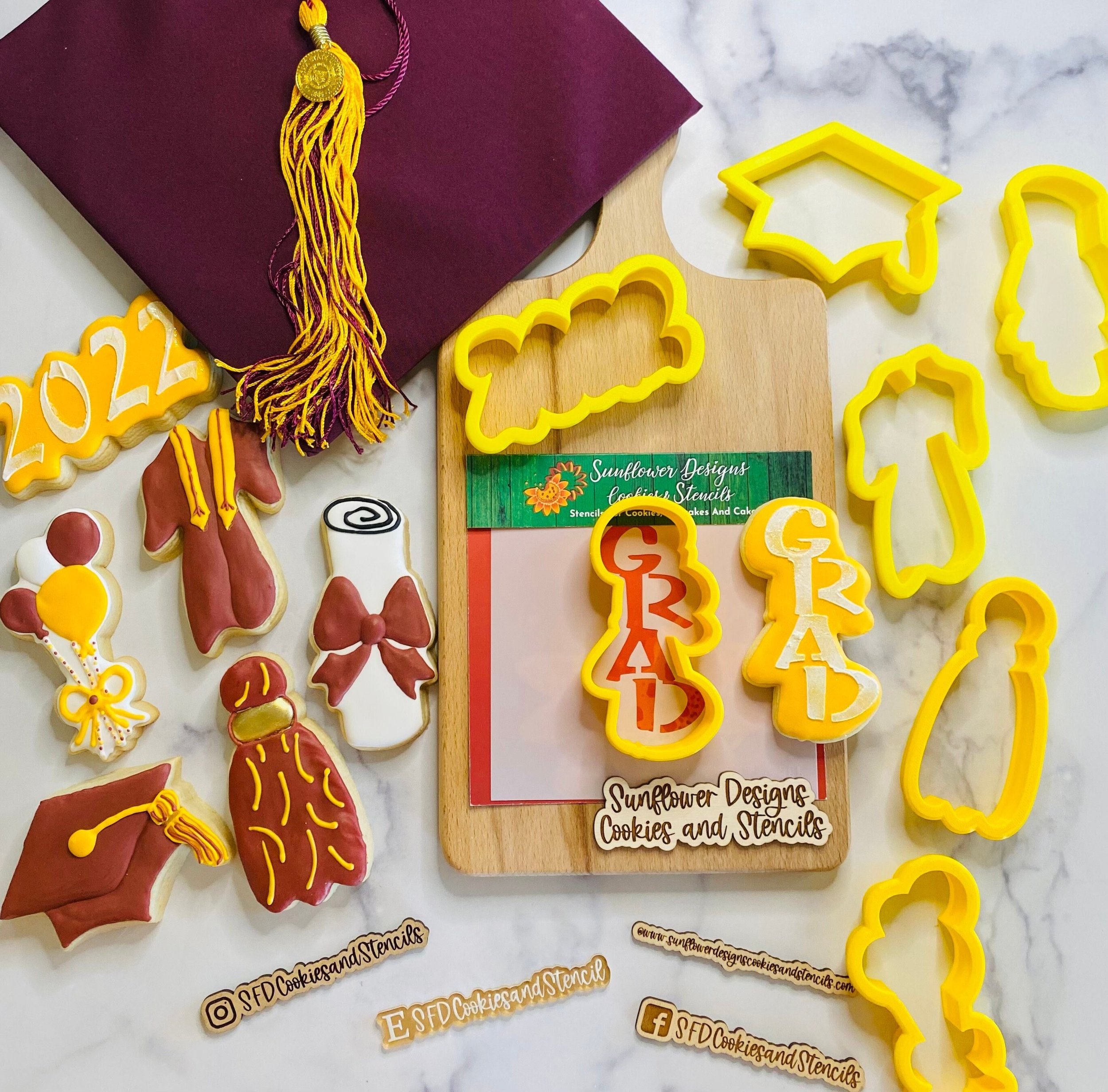 GRAD Stencil & Cookie Cutter Set