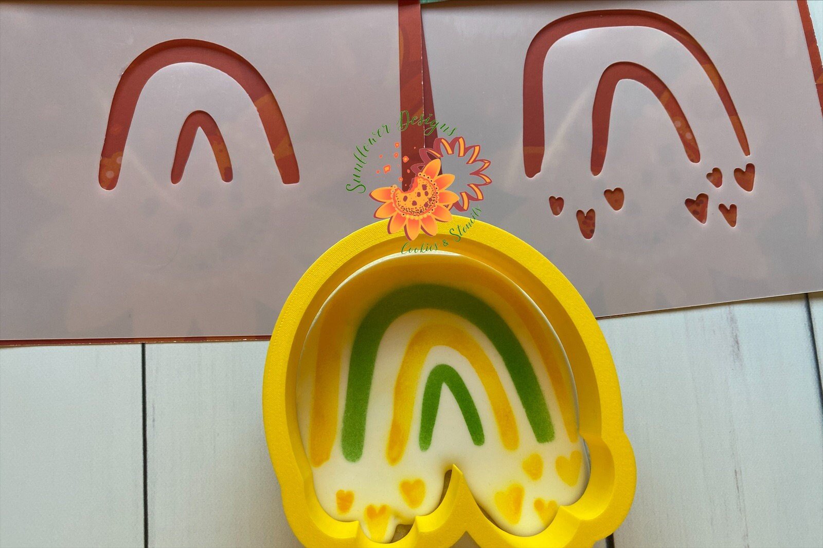 Rainbow of Love Cookie Cutter and 2 Stencil Set