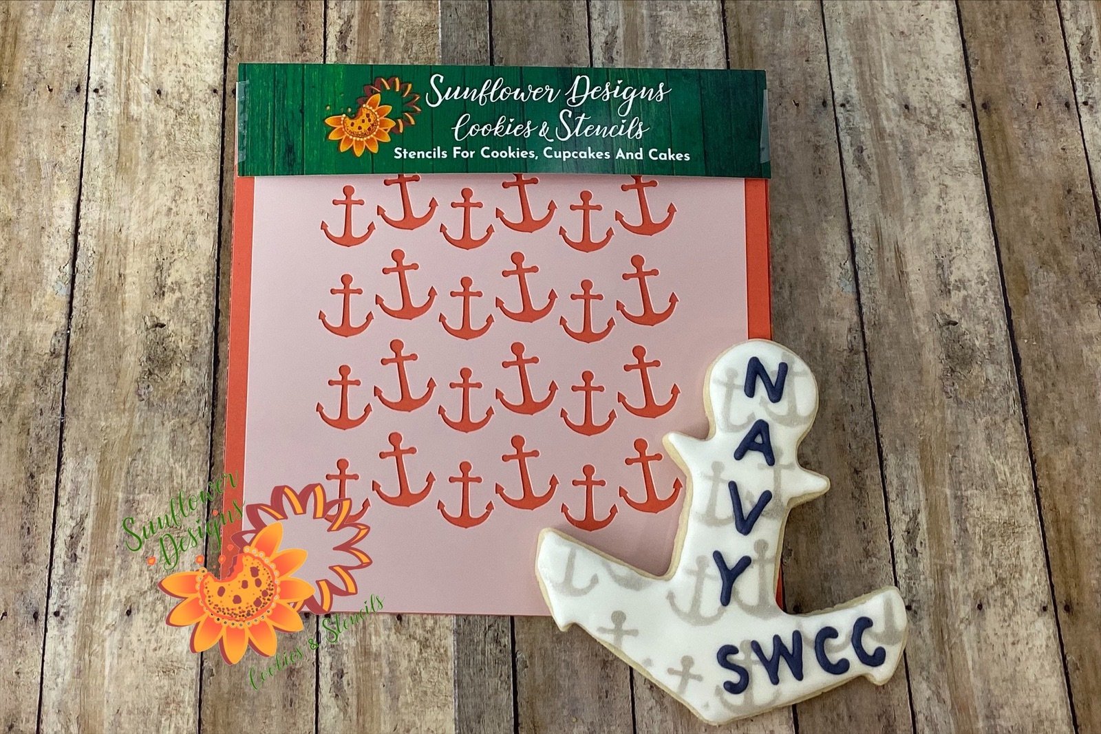 Anchors Away! Stencil for Cookies, Cupcakes and Cakes