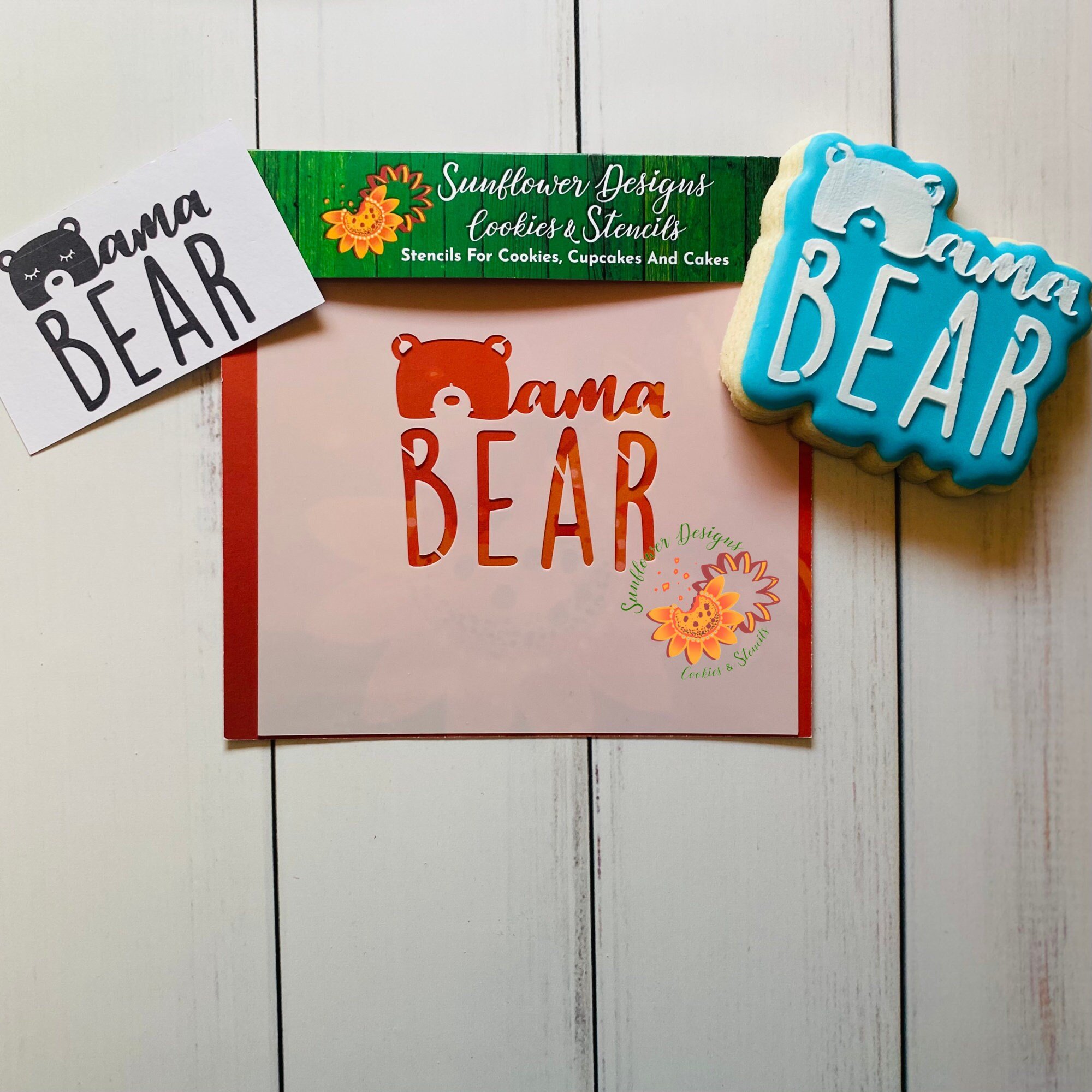 Mama BEAR Stencils & Cookie Cutter Set