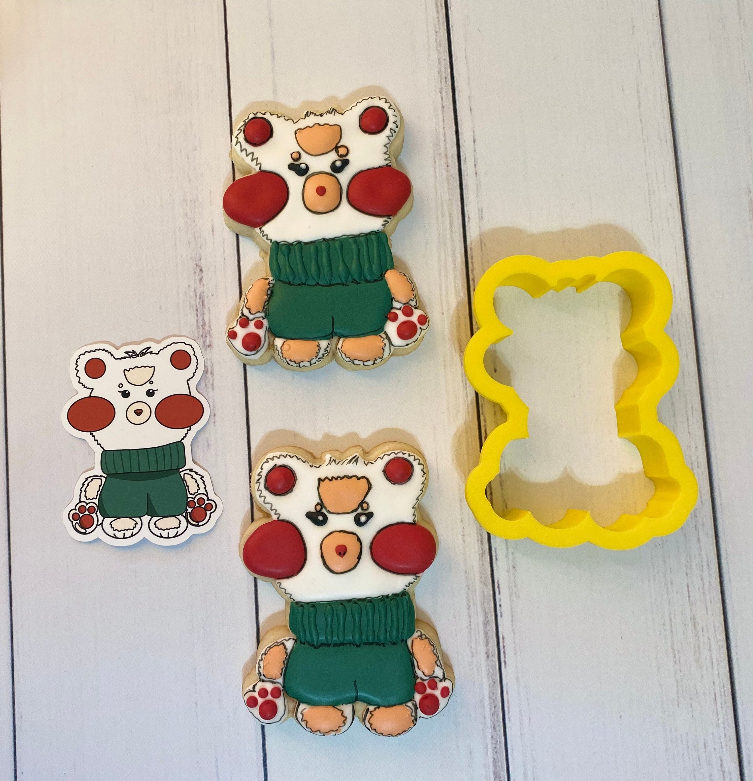 beary Christmas "polar bear" Cookie Cutter