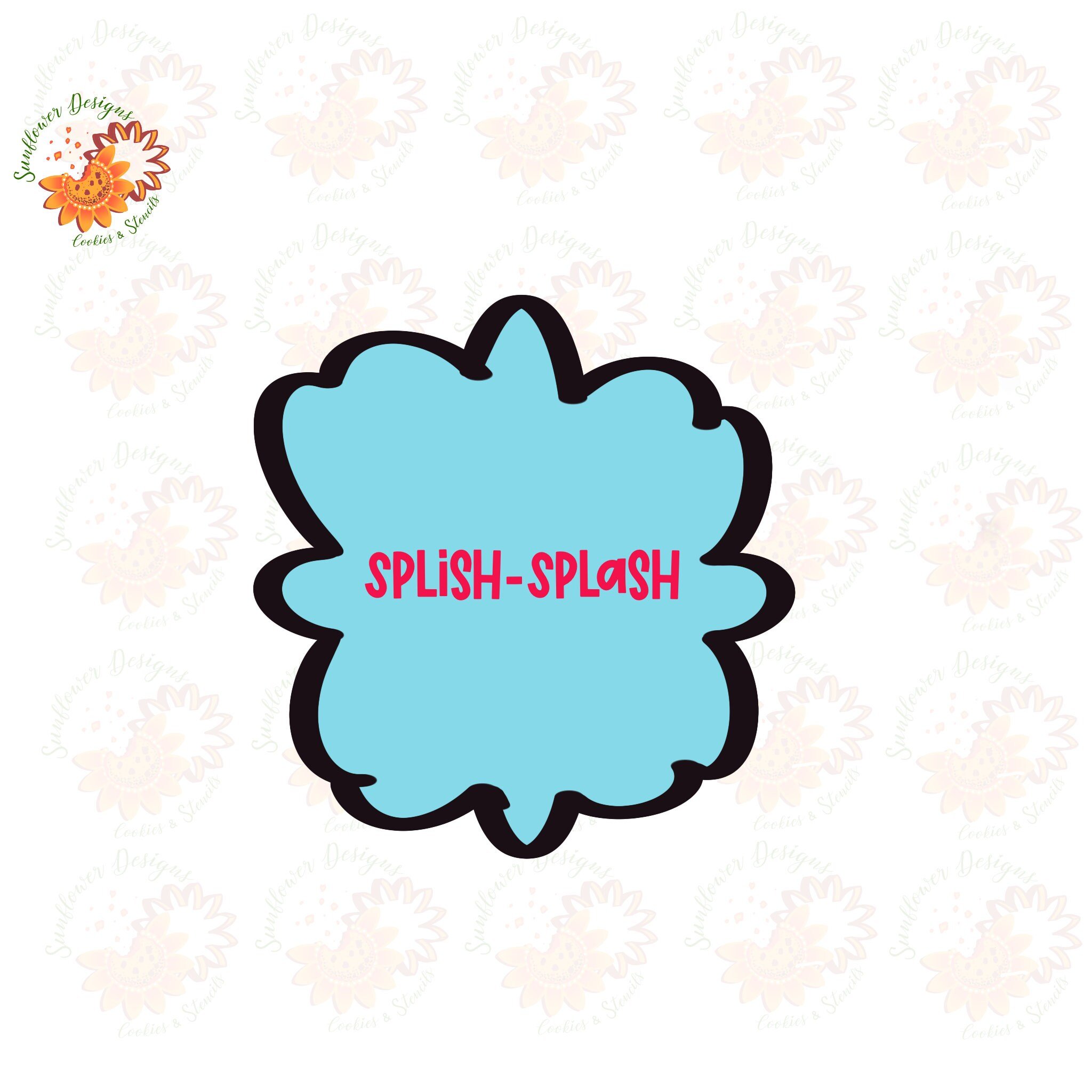 Splish Splash Plaque Cookie Cutter