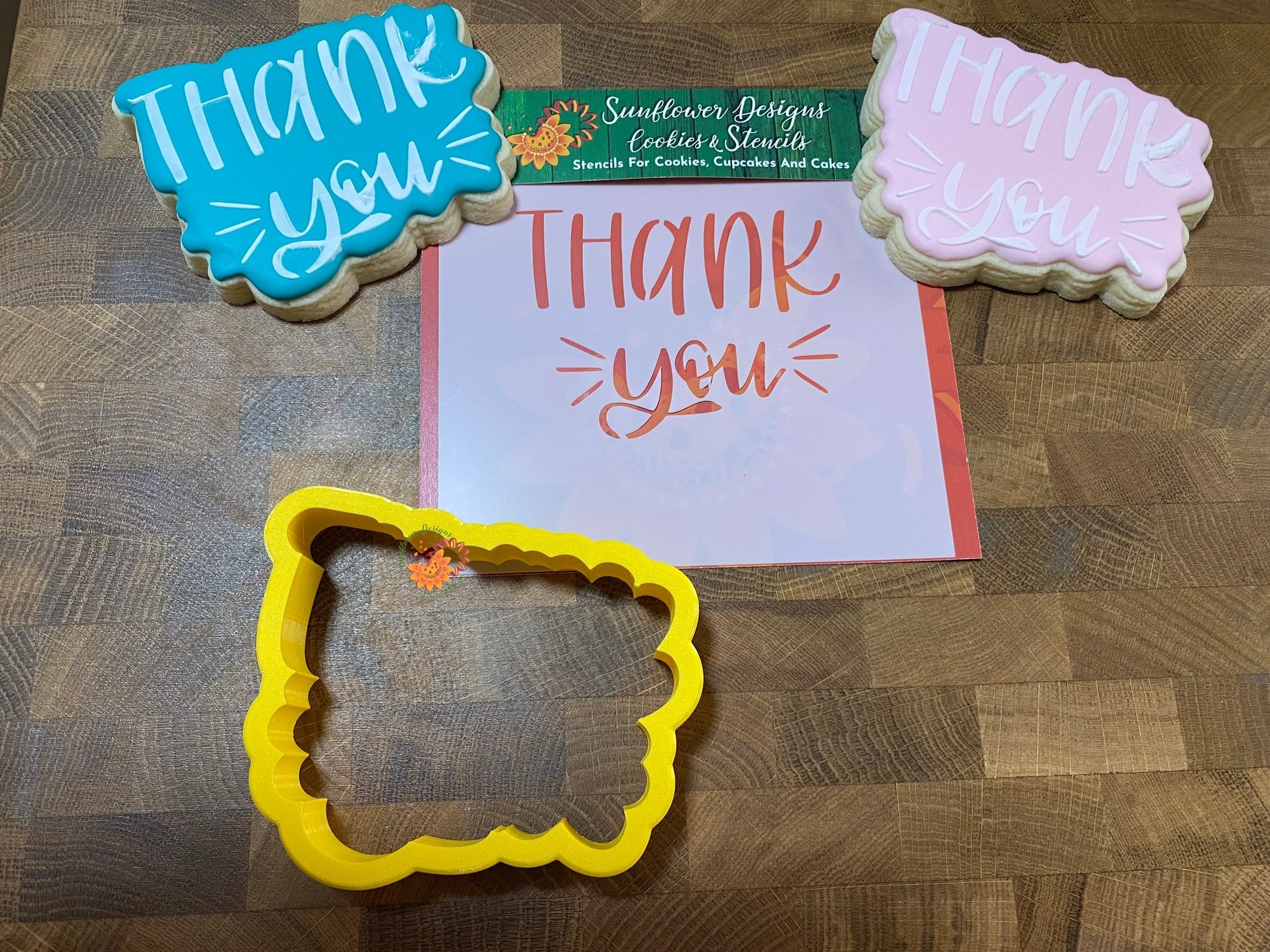 Capital "Thank you" Cookie Cutter & Stencil Set