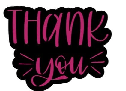 Capital "Thank you" Cookie Cutter Stencil Set