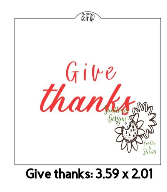 GIVE thanks Cookie Cutter & Stencil Options