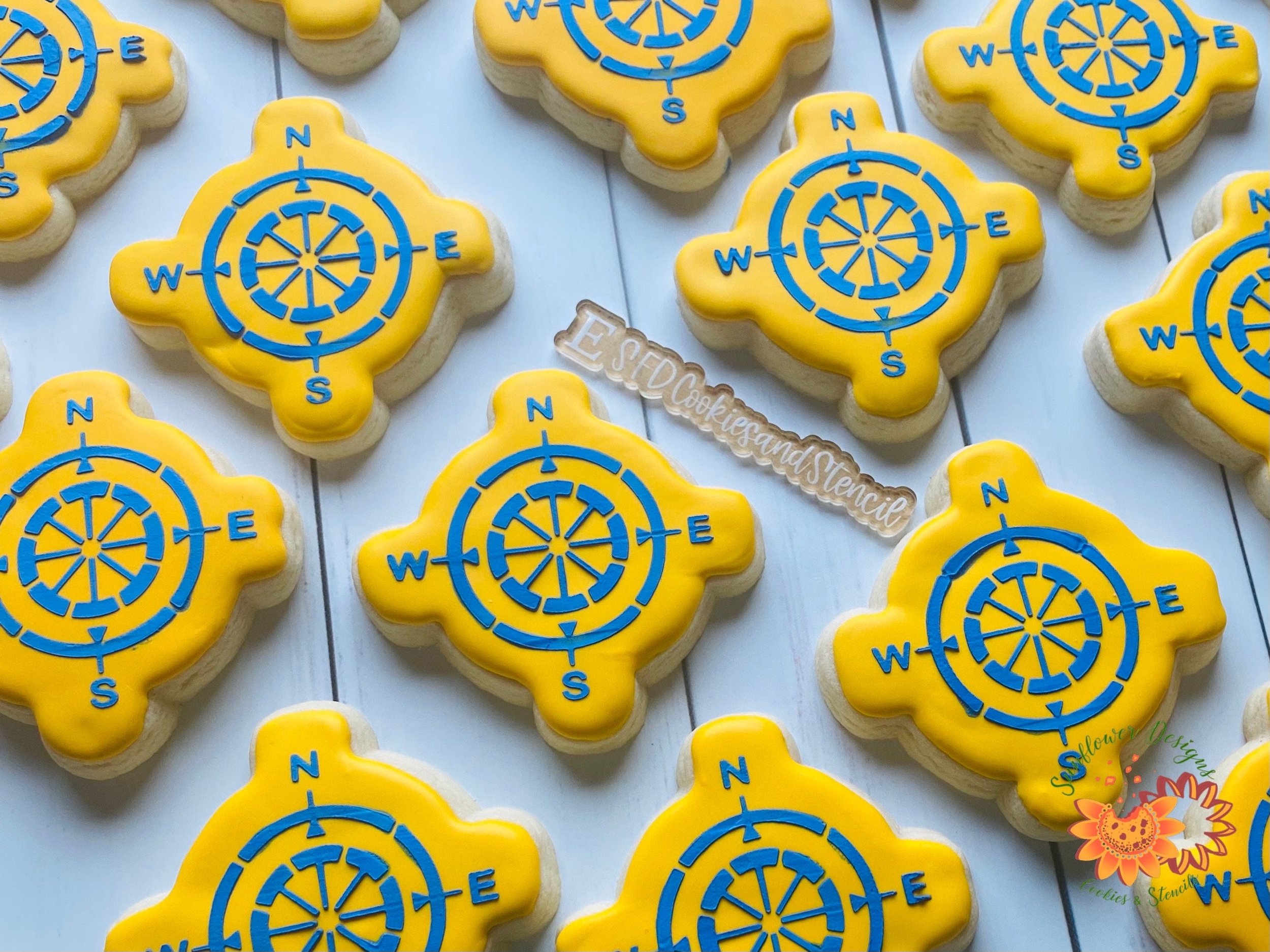 Compass Stencil & Cookie Cutter Set
