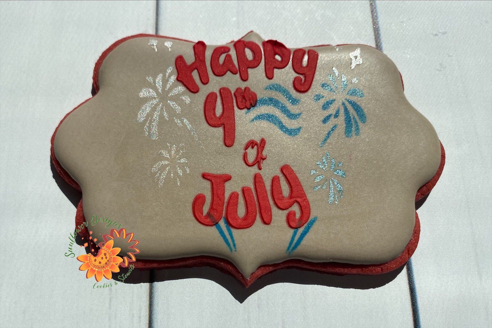 Happy 4th of July 2-part Stencil