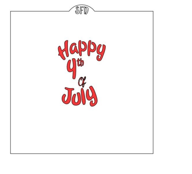 Happy 4th of July 2-part Stencils