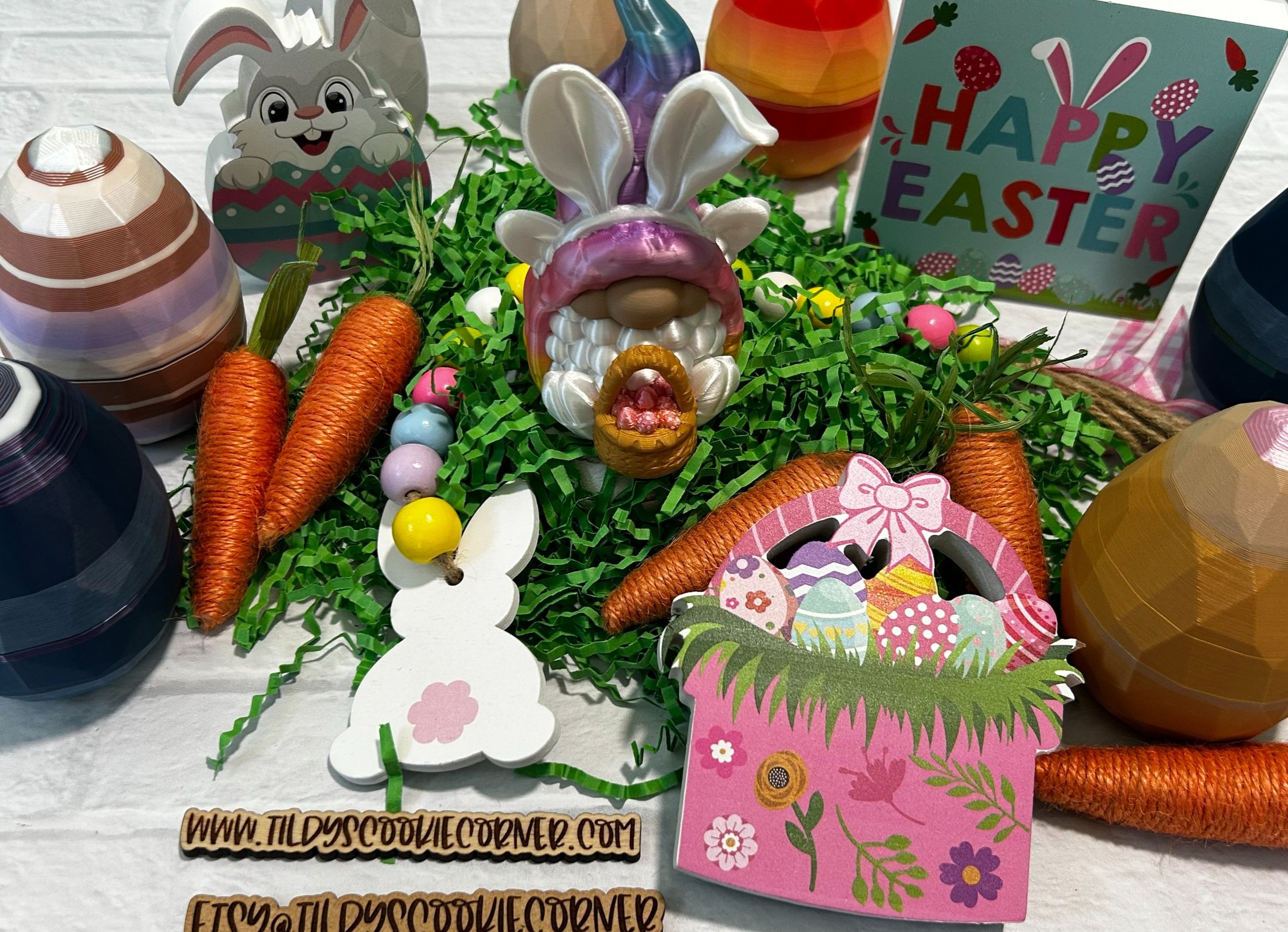 Easter Basket Sheep Gnome in the Grass