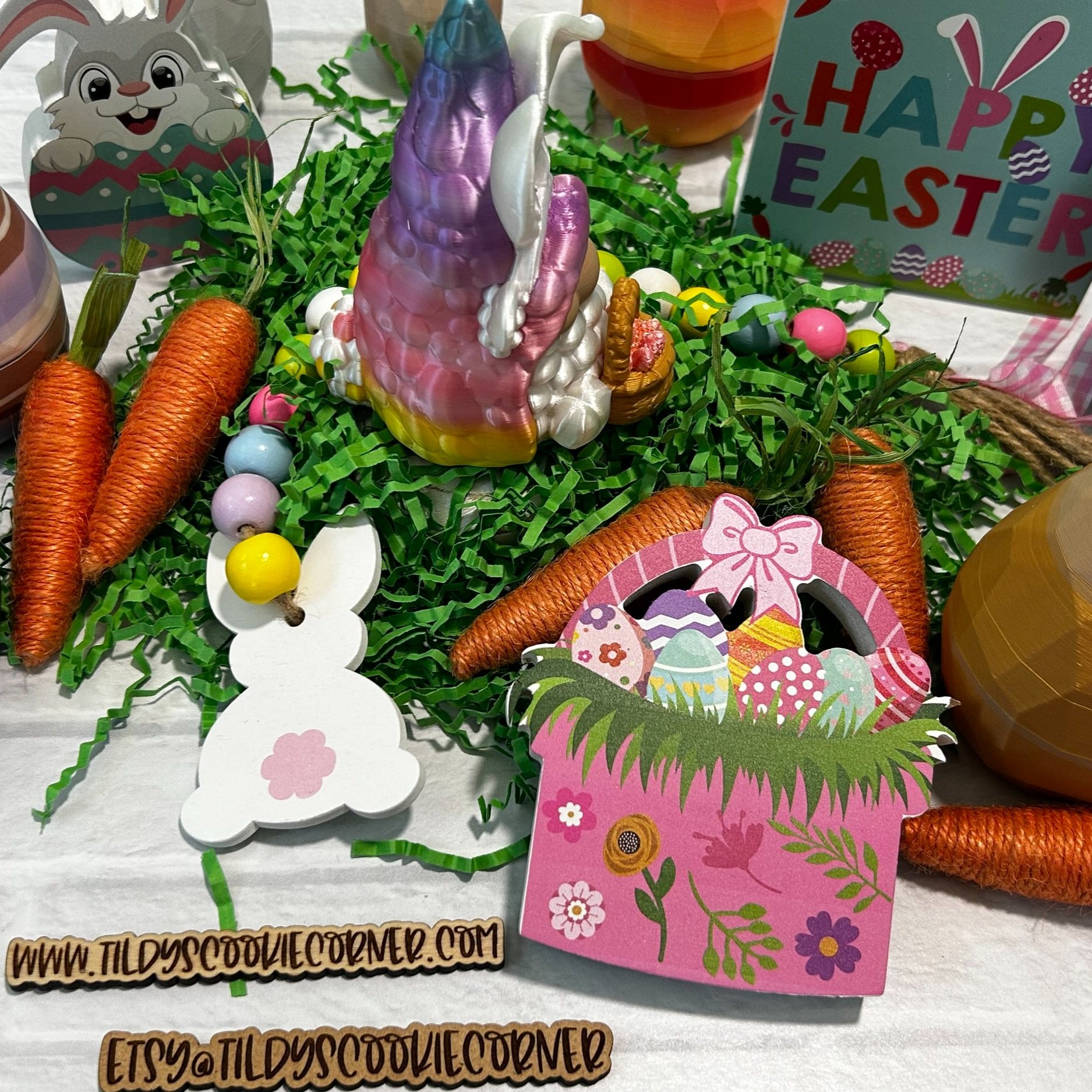 Easter Basket Sheep Gnome Side view 2