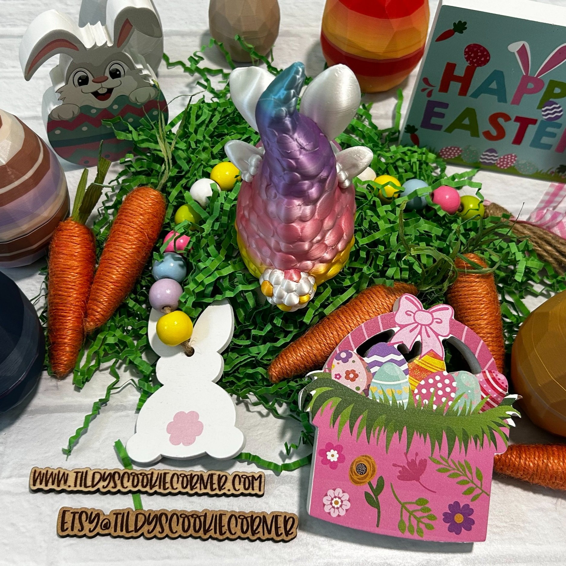 Easter Basket Sheep Gnome Fluffy Tail