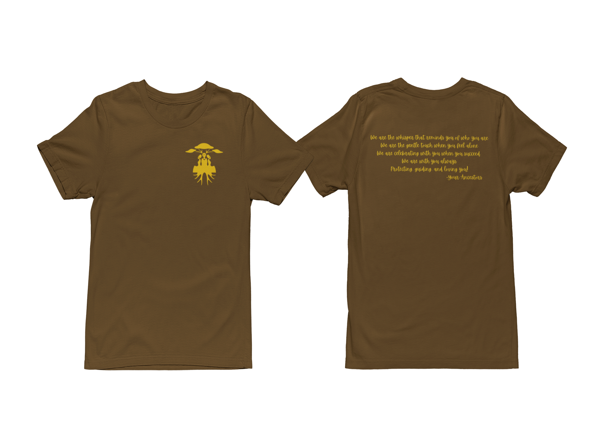 Ancestor Message tee brown.png