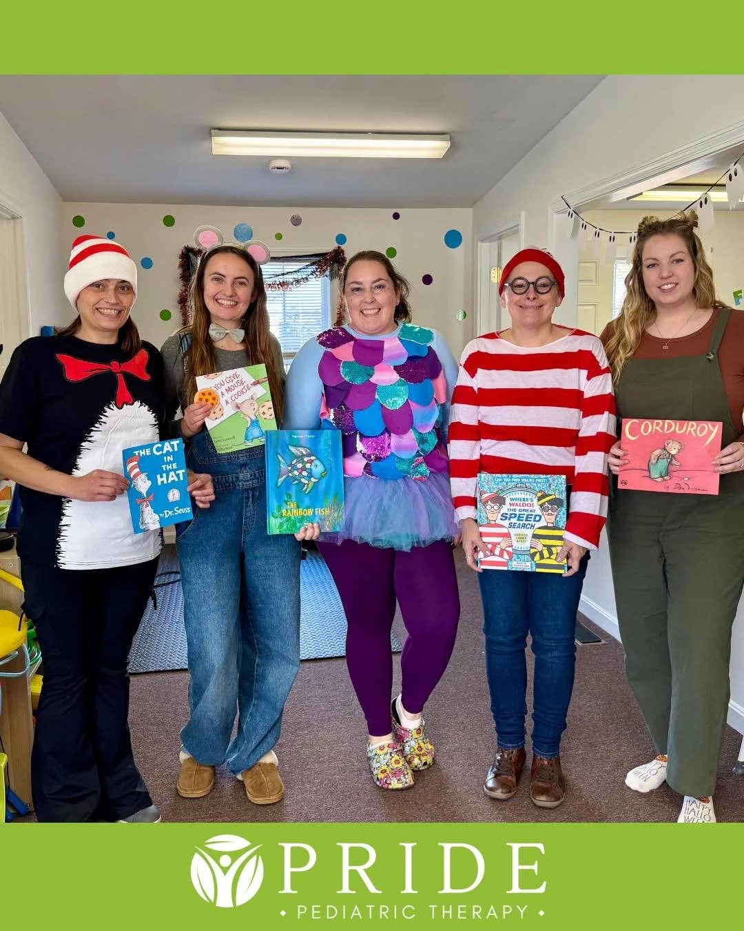 📚✨ Storybook Character Day at Pride Pediatrics! ✨📚

Once upon a time&hellip; our office turned into a storybook! 🪄✨
🐠 Ms. Courtney made a splash as The Rainbow Fish�🍪 Ms. Michaela reminded us what happens If You Give a Mouse a Cookie�👓 Ms. Jess