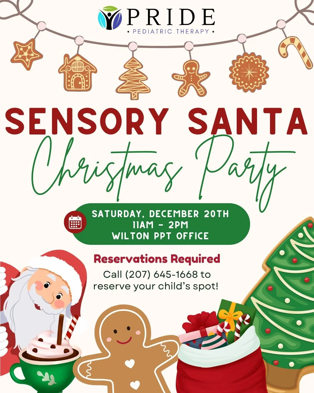 🎅✨ Sensory Santa Christmas Party! ✨🎅�
Join us at our Wilton Office on December 20th from 11am&ndash;2pm for our annual magical, sensory-friendly holiday celebration! We&rsquo;ll have sweet treats, fun crafts, and a visit from Santa himself&mdash;al