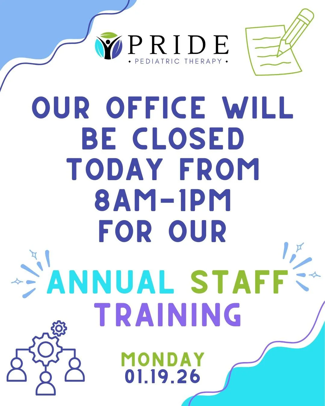 ✨Closed this morning for our Annual Staff Training ✨
We will see you this afternoon! 🩵💚💜