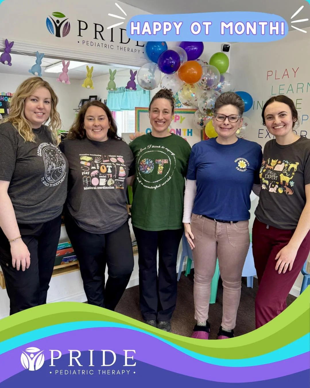 April is Occupational Therapy Month, and we&rsquo;re celebrating our incredible OT practitioners! 💚🩵💜

We are so grateful for the compassion, creativity, and dedication our therapists bring to every session&mdash;making a lasting difference in the