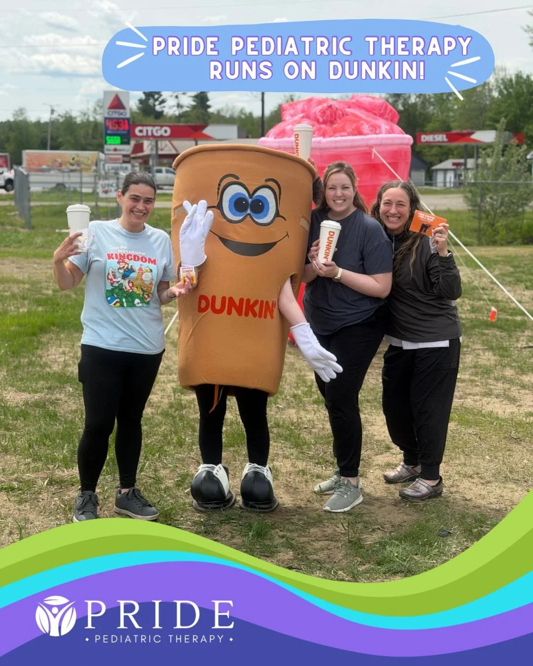✨ New neighbors on the block! ✨

Some of our staff took a lunch break trip across the street to Dunkin for their grand opening, and this picture brings me so much joy. The kids and staff were all so excited, and to top it off, Ms. Aerica won coffee f