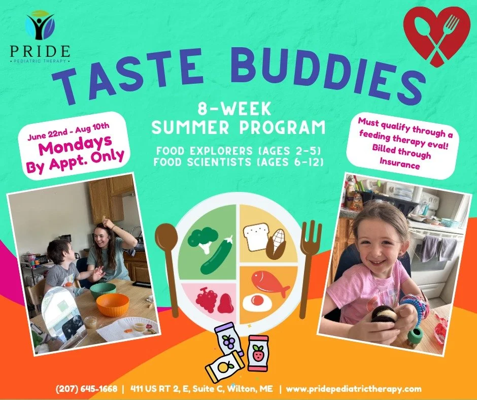 Calling all Food Explorers and Scientists! 🍎🍕🥦
‼️Feeding therapy group is back and we have a few spots left! Join us for another summer taking part in our 8-week specialized Feeding Therapy Program designed for children experiencing feeding and ea