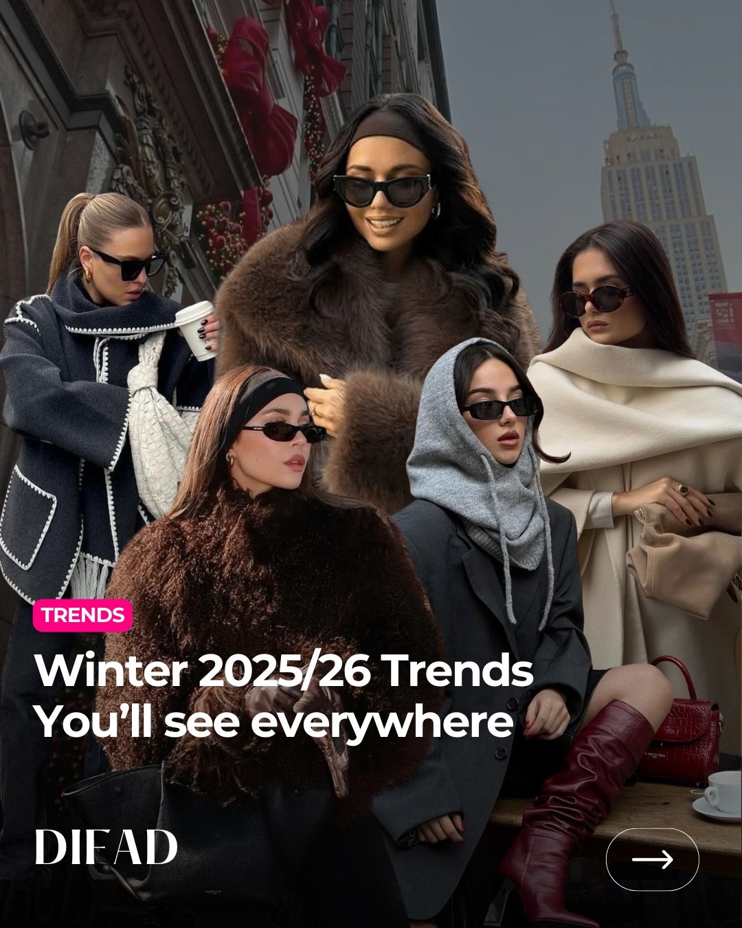 From scarf jackets to balaclavas, from bucket hats to leather gloves &mdash; winter 2025 is all about cozy textures, bold layers, and pieces that make a statement ❄️✨

Which of these winter trends are you excited to try?

#lookstyle #fashion #fashion