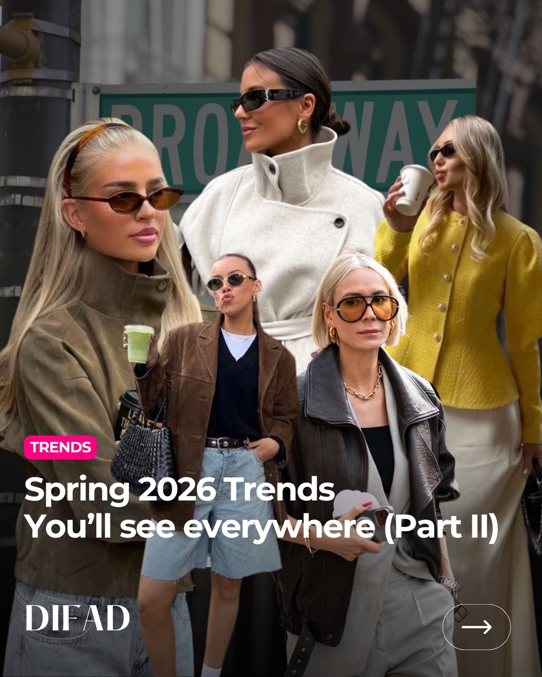 Part II is here 🌸

Spring 2026 continues to bring trends that are already taking over the streets from statement sunglasses to longer silhouettes like bermudas and capris.

These are a few more trends we&rsquo;re seeing everywhere this season.

Whic