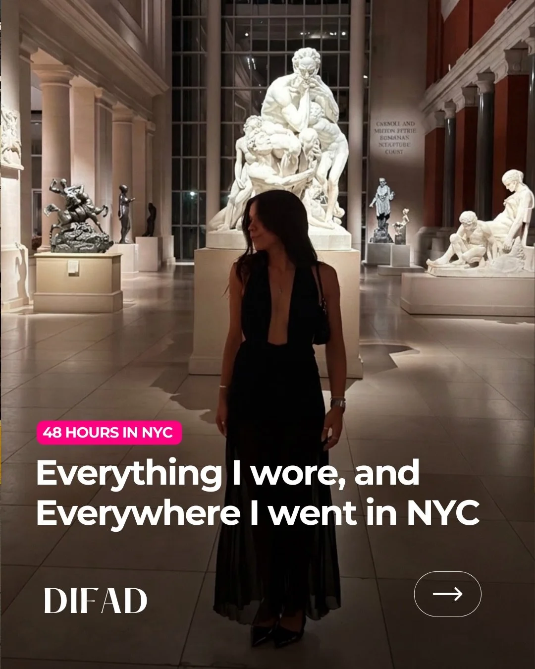 48 hours in NYC, the DIFAD way ✨

Morning coffee runs, museum moments, quick outfit changes, and everything in between&mdash;Brooke shares a stylish snapshot of life in the city that never slows down.

A mix of fashion, culture, and those in-between 