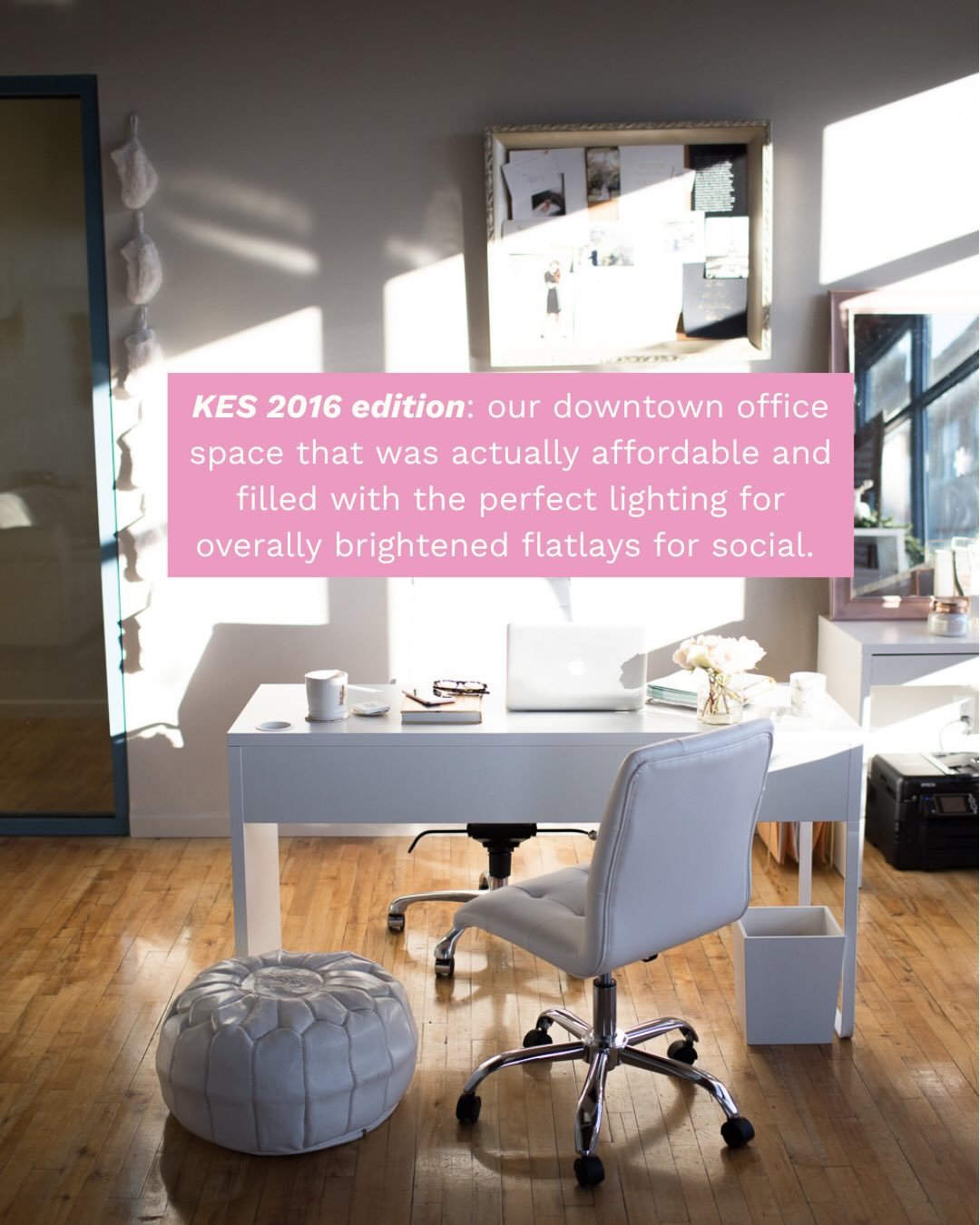 Taking it back to 2016....KES was in its early phase but just moved into it&rsquo;s first downtown area office and while it was just our founder working behind the scenes (capturing flatlays &amp; managing press), our team was also embracing the era 