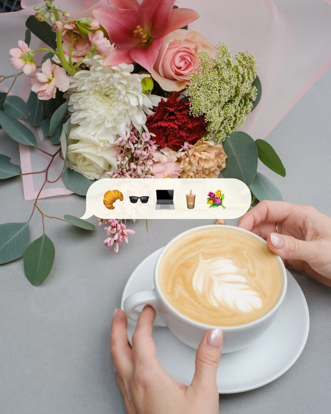 Let the sweet mood continue. ☕💕💐🍰