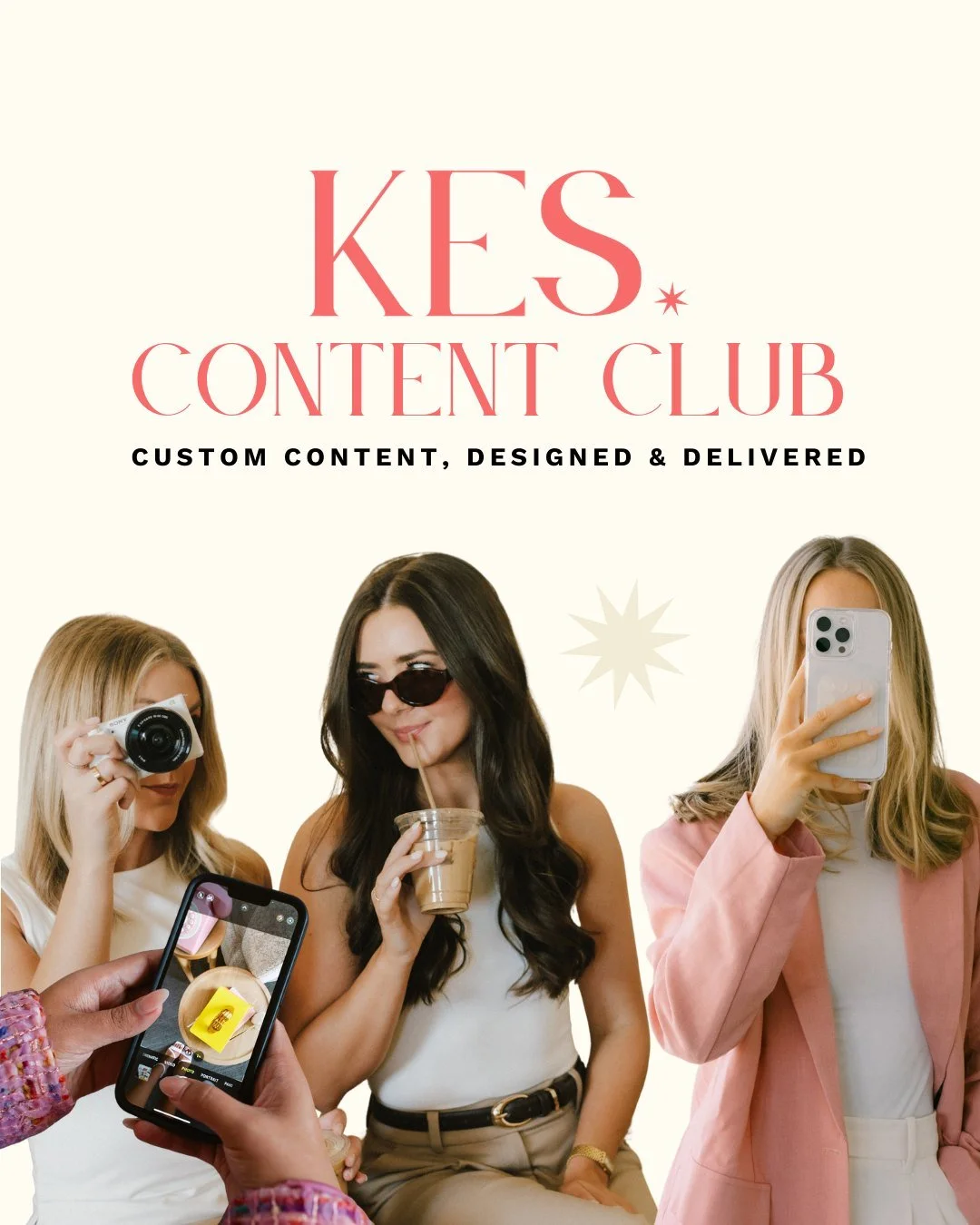 Ready to level up your social content? But maybe don't need a full-time social team...KES Content Club is for you. 🤳📸

Ideal for brands that need fresh, relevant and on-brand content without the monthly management. Includes a monthly content strate
