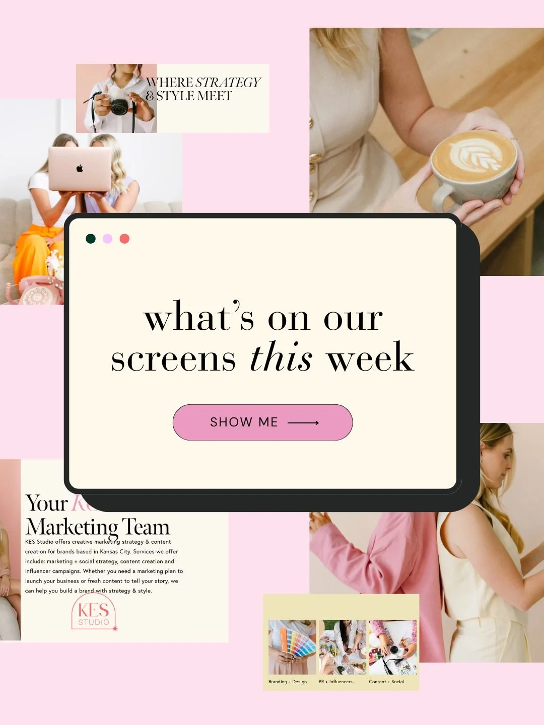 Can you see our screen? 💻✨ Busy planning, designing, and creating content!