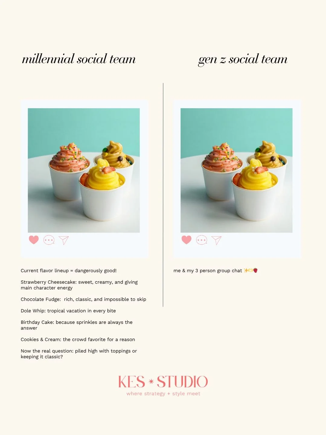 Same but different 🍧🫶🍓