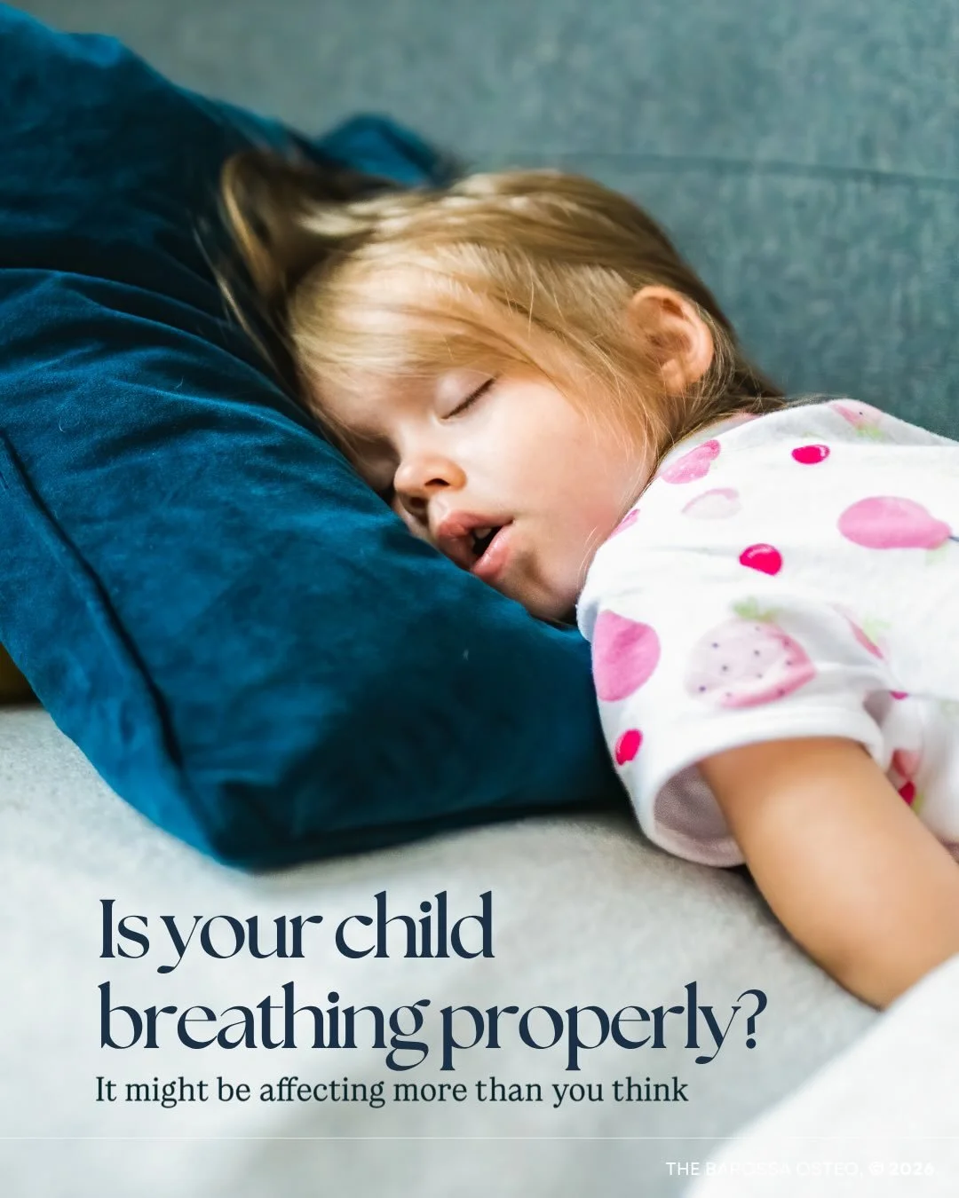 Mouth breathing in children is more common than you think and what may seem like a harmless habit, can actually influence how your child&rsquo;s face, jaw, airway and even sleep habits develop over time.

This can also show up as: &bull; Restless sle