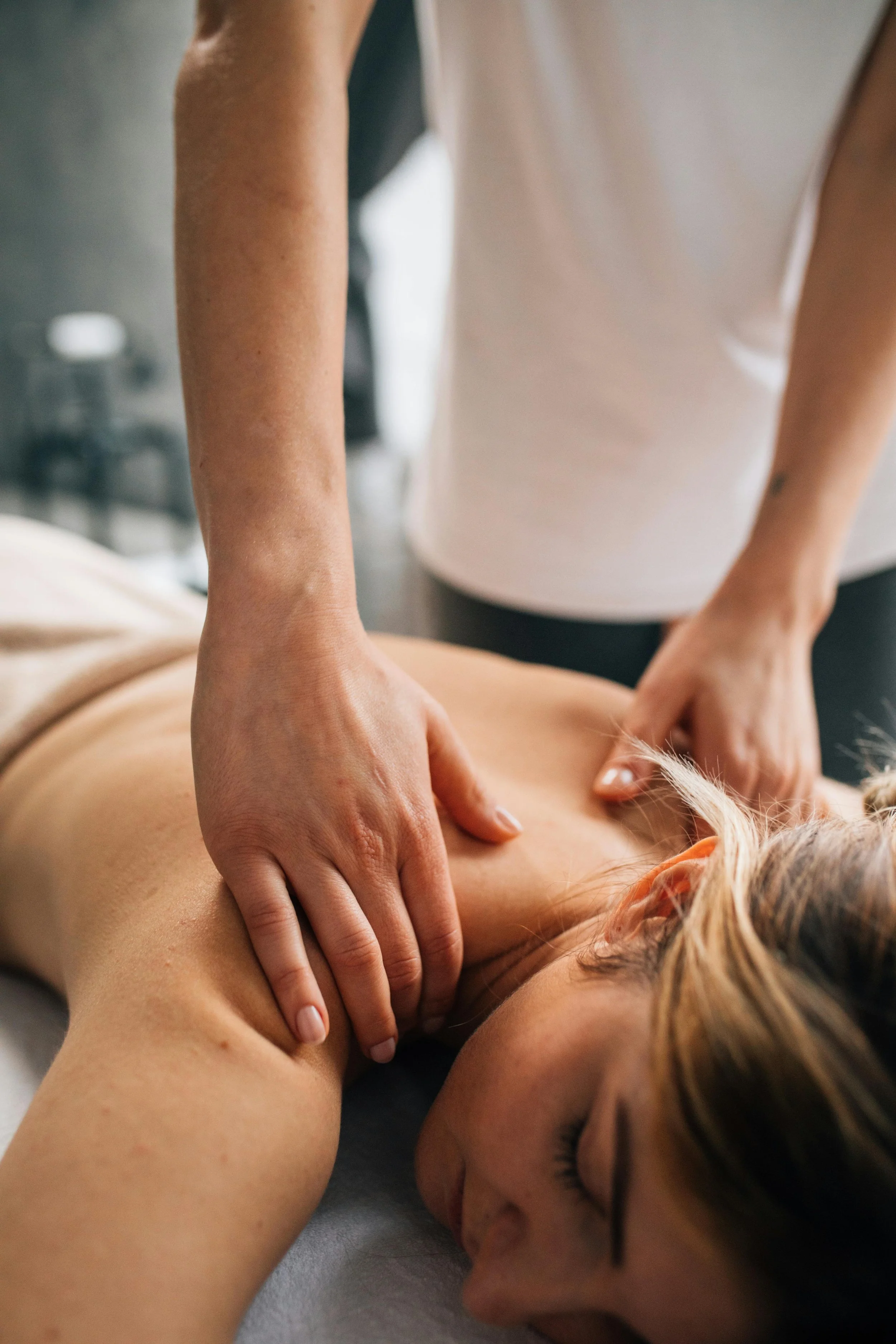 Woman receiving a massage