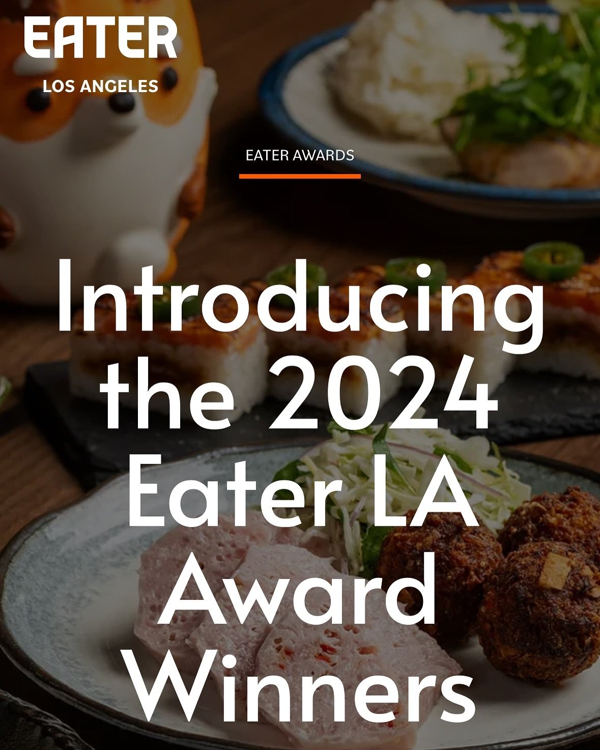 How fortunate we are that immense gratitude is the overwhelming feeling for us this time of year.. for our team, for our guests, for @monaeats and the crew at @eater_la @mattatouille @gastronomyblog @rebeccaroland for recognizing our efforts to be a 