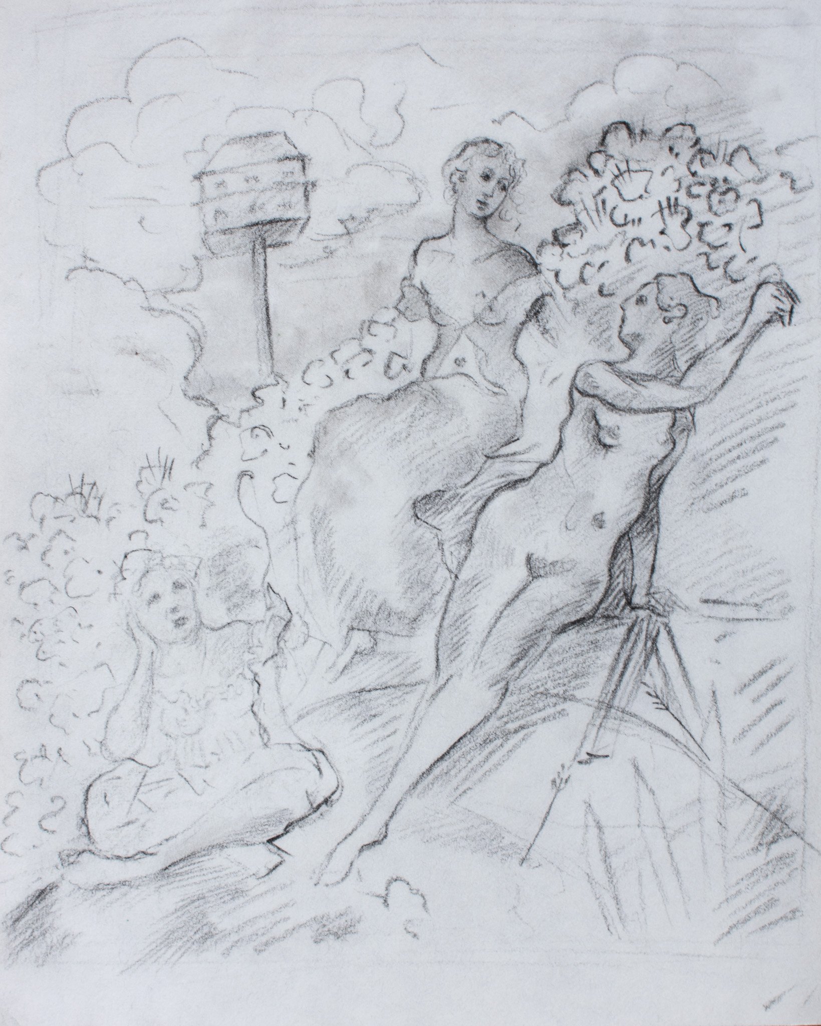 Study for a Picnic with a Martin House
