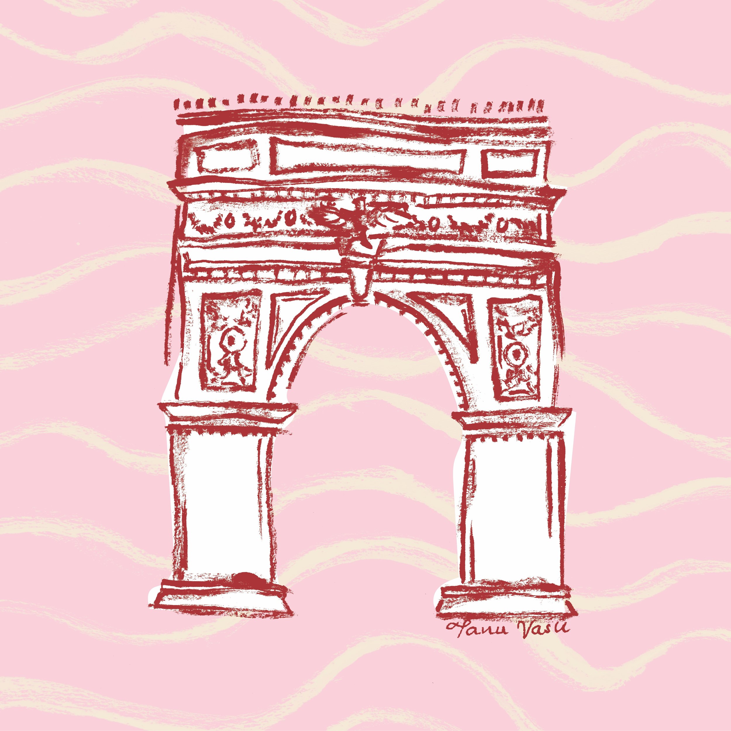 New York Memories - Washington Square Arch Lines product photo