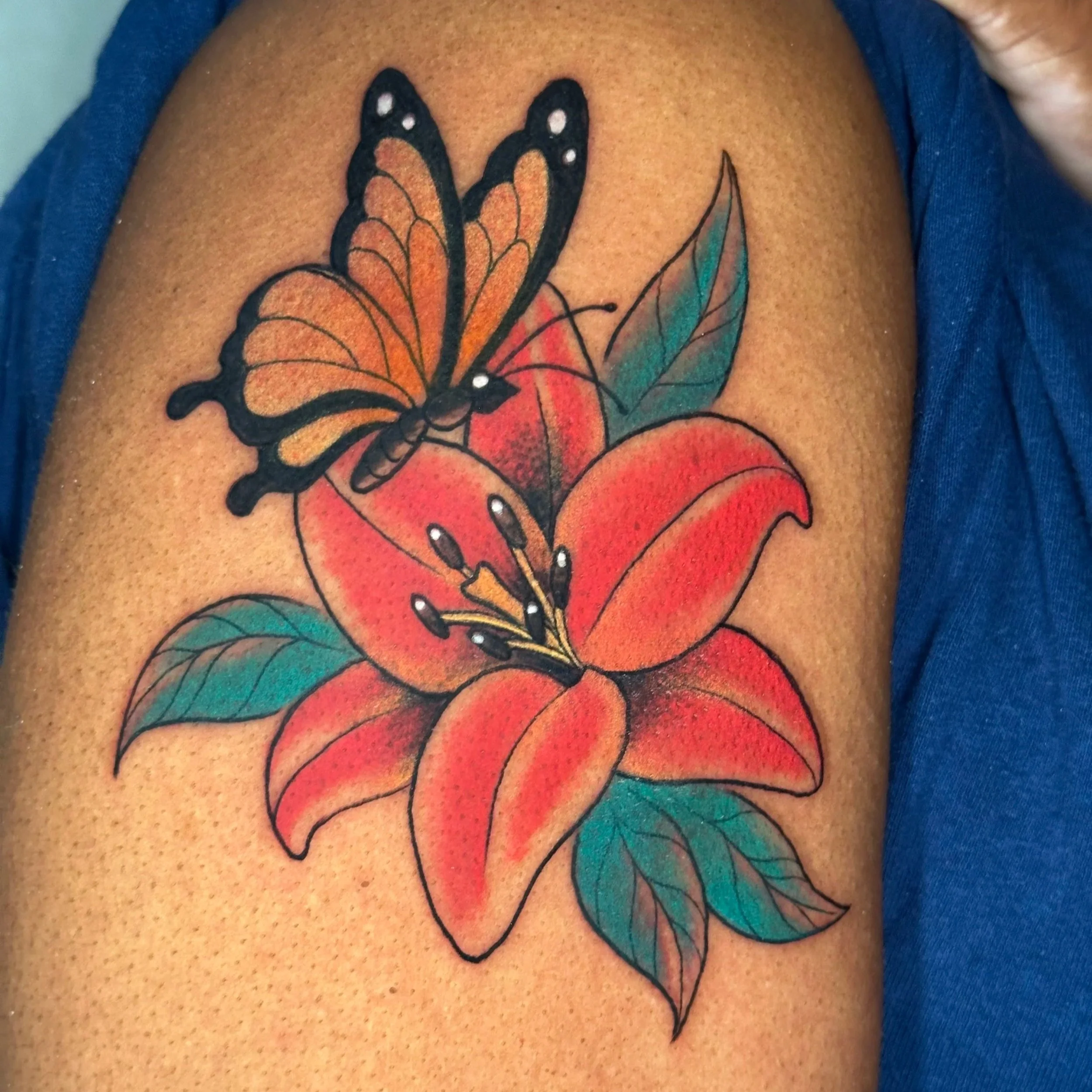 lily and butterfly (custom, fresh)