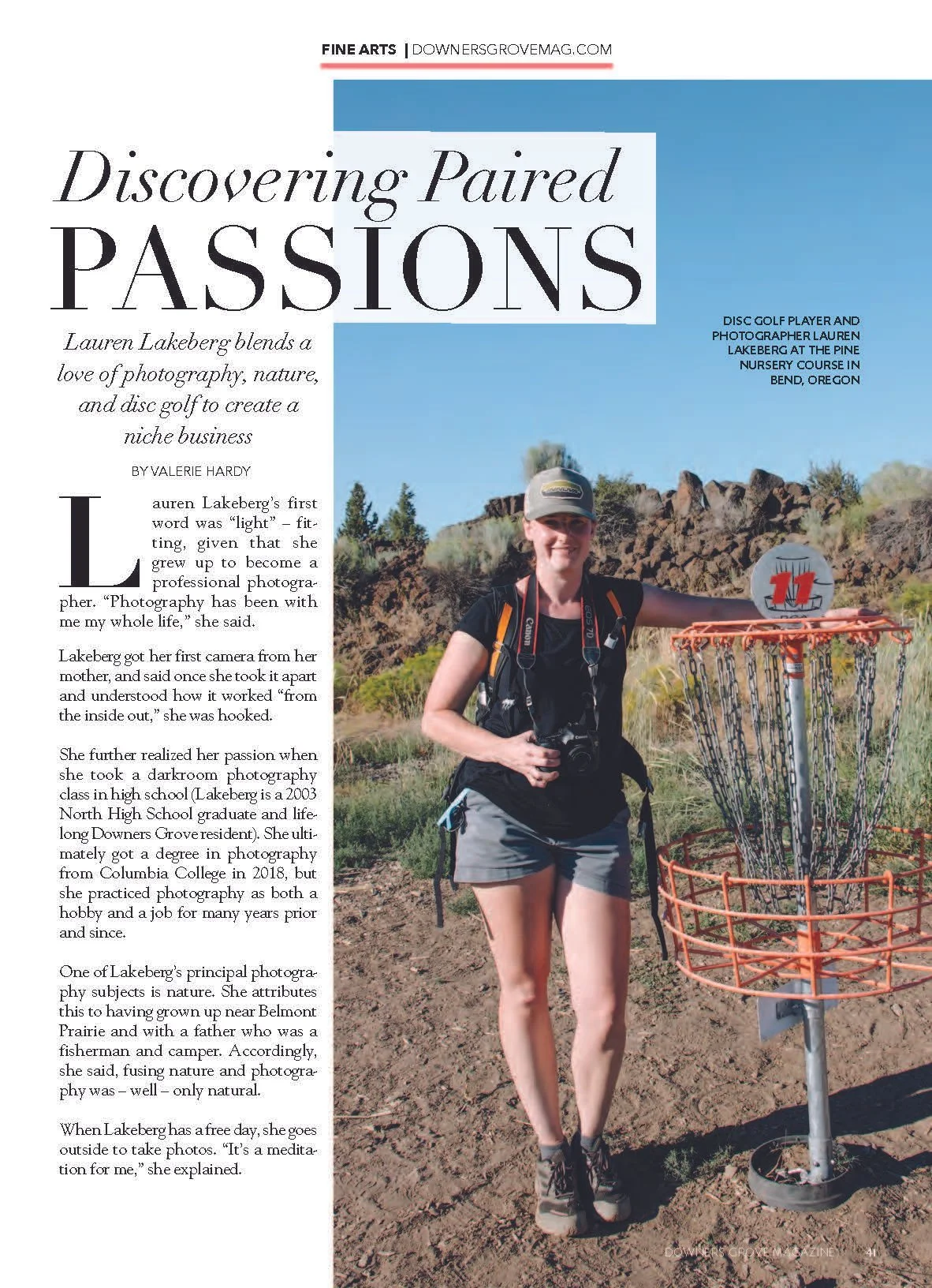 LAUREN LAKEBERG IN DOWNERS GROVE MAGAZINE MAY/JUNE 2024
