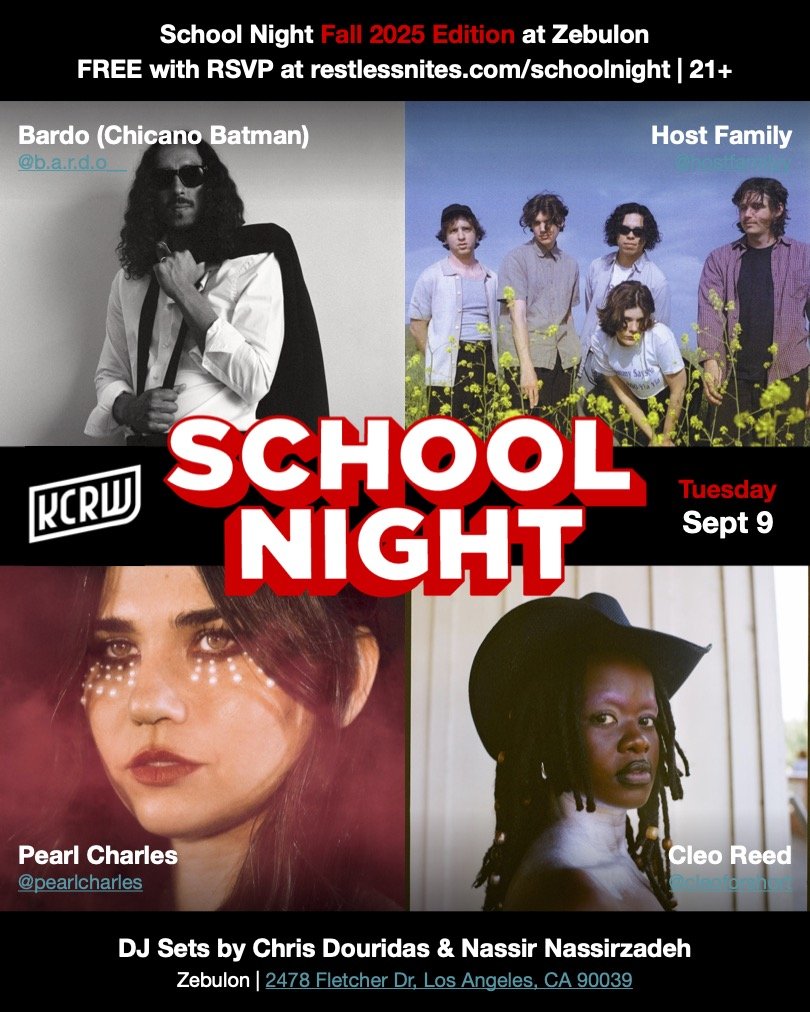 KCRW x Schoolnight @ Zebulon