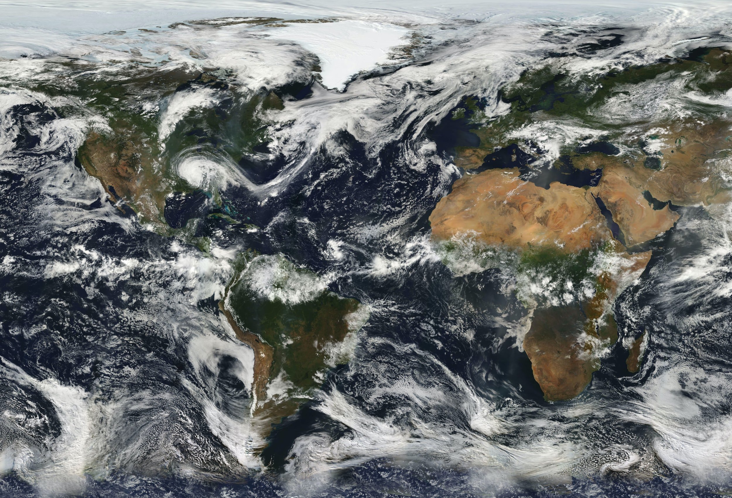 Cloud Map of the world weather systems