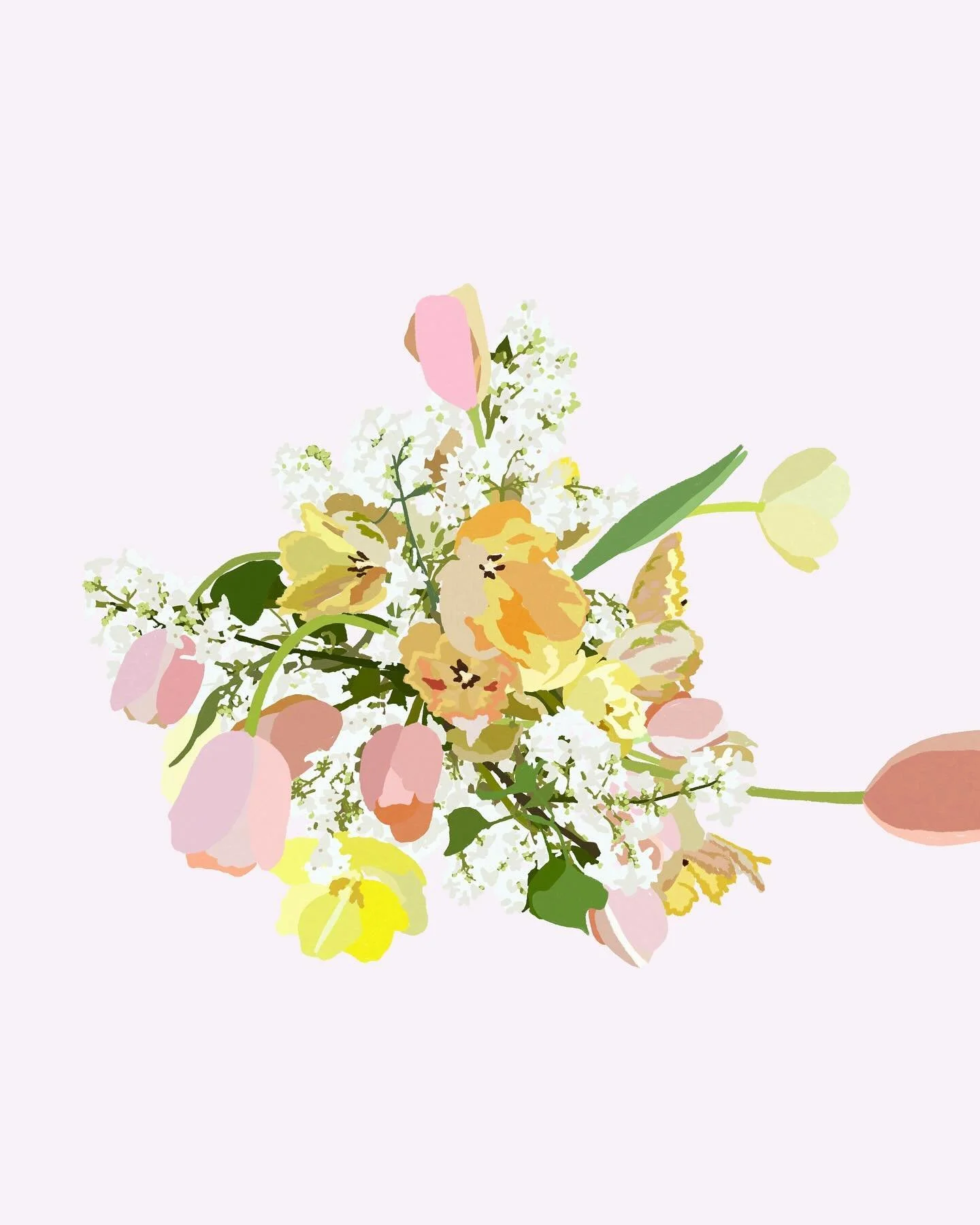 I have been having so much fun drawing and playing around with all of the beautiful florals from @llhamlett&rsquo;s wedding 🌸😍 Feel like I need to make something with these, no?! 

Florals by @mallory_joyce 

#ombelledesignco #illustrations #floral