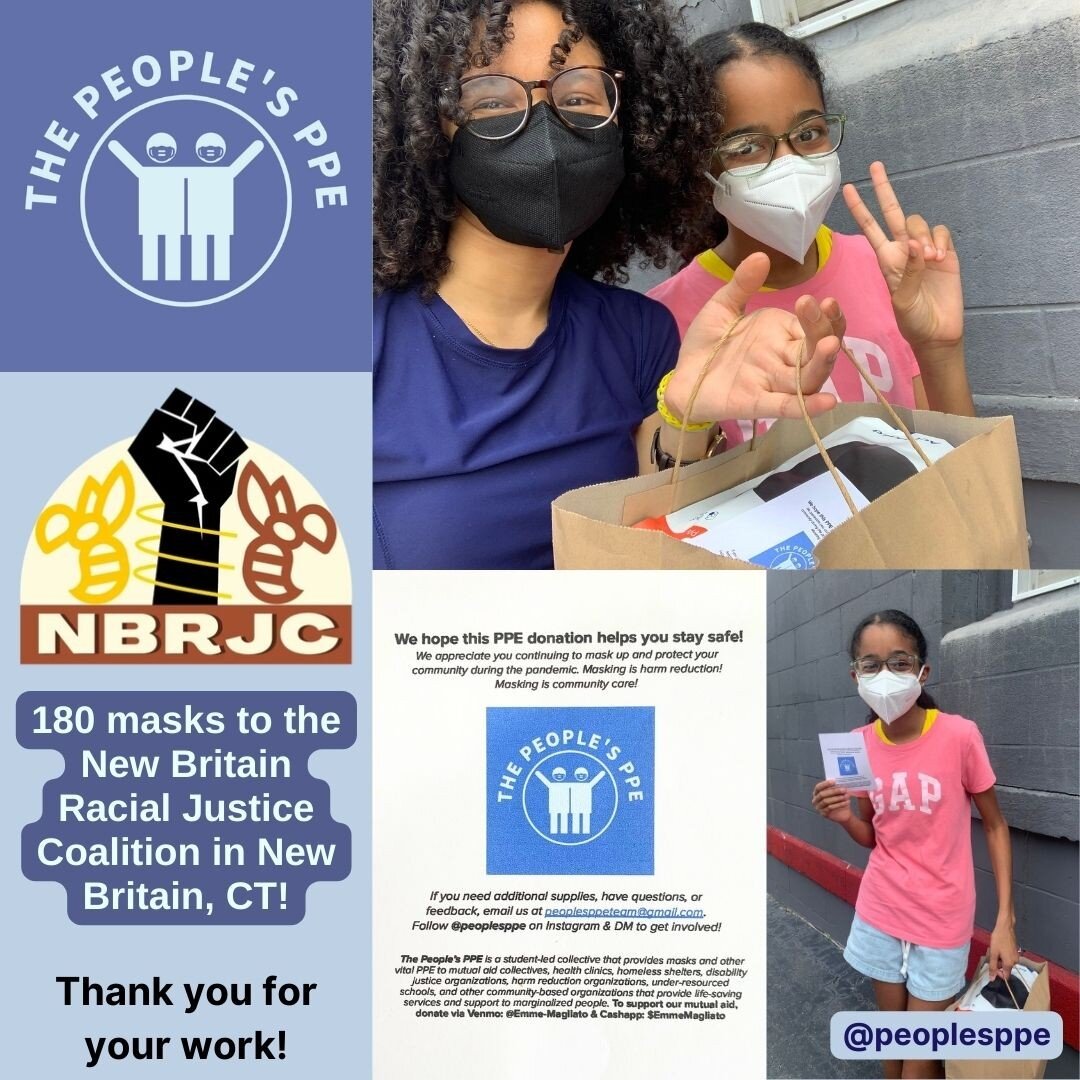 What a beautiful Saturday morning in central CT! We got to share 180 ear loop KN95 masks to @nbrjc this morning and meet the incredible people at New Britain Racial Justice Coalition. Thank you for all you do! If you are interested in requesting a do