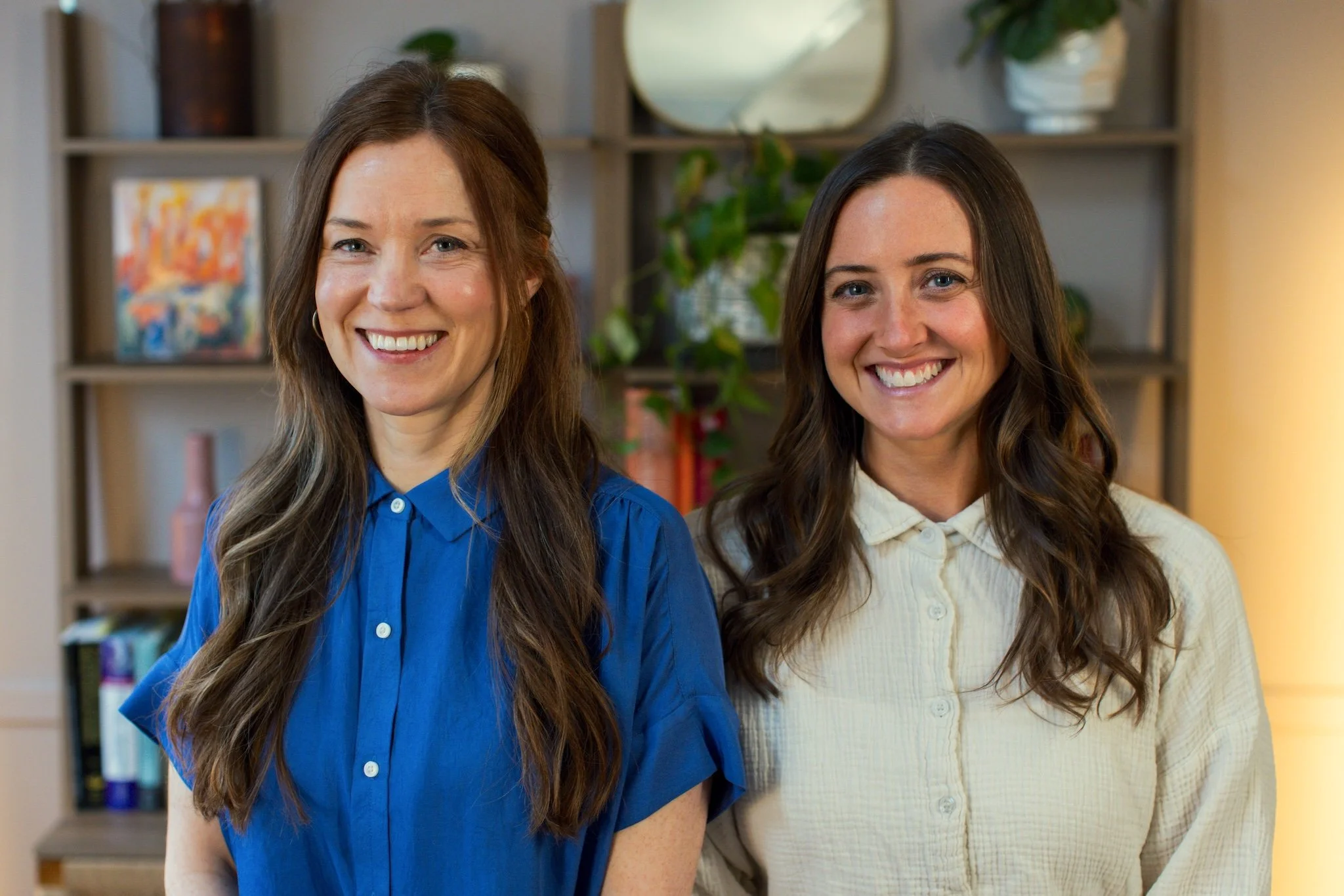 lifestyle branding headshot of 2 women in an alternative medicine office