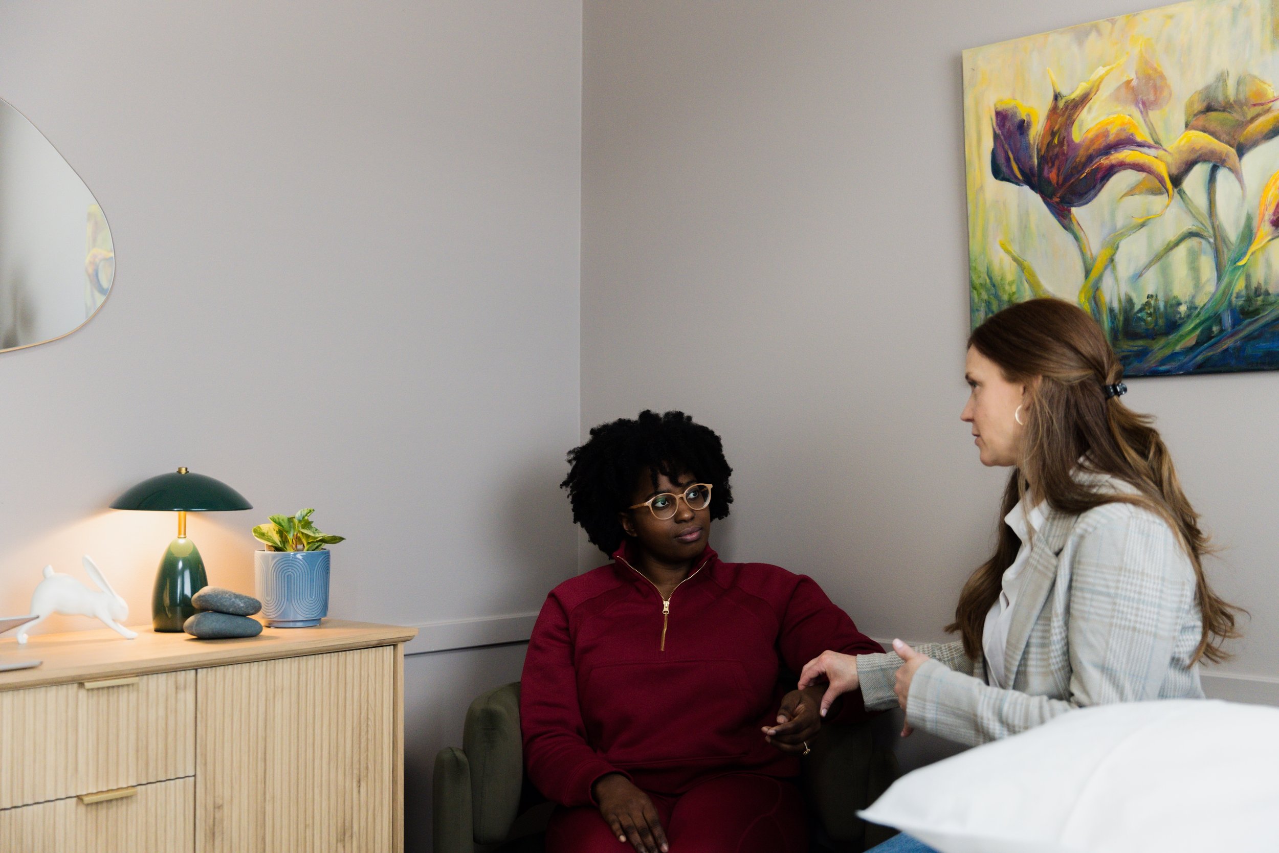 Functional Health Practitioner have a meeting with a client